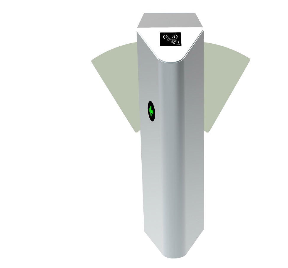 Portillo automático ZKTeco FBL4200 Pro de doble carril con retracción automática