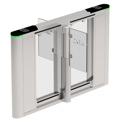 Portillo motorizado ZKTeco SBTL8000 con barrera de cristal para centros deportivos