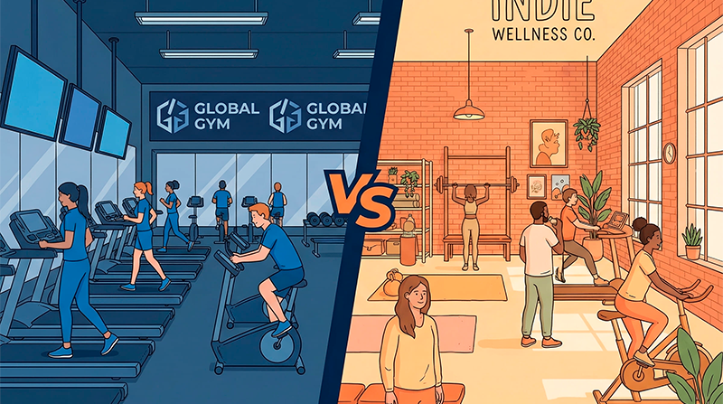 Comparativa franquicia de gimnasio vs gimnasio independiente en España - FitNova